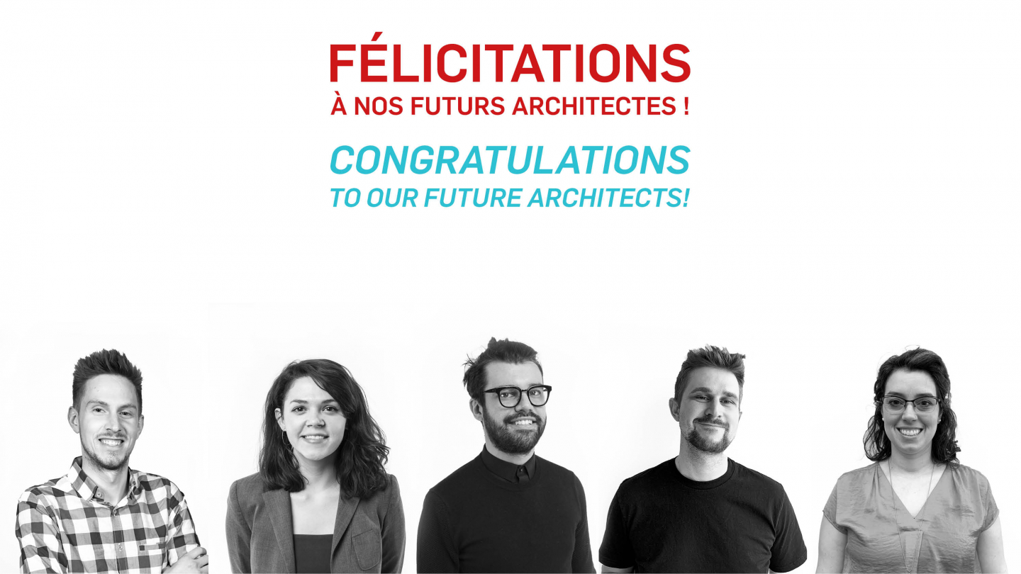 Congratulations to our future architects !